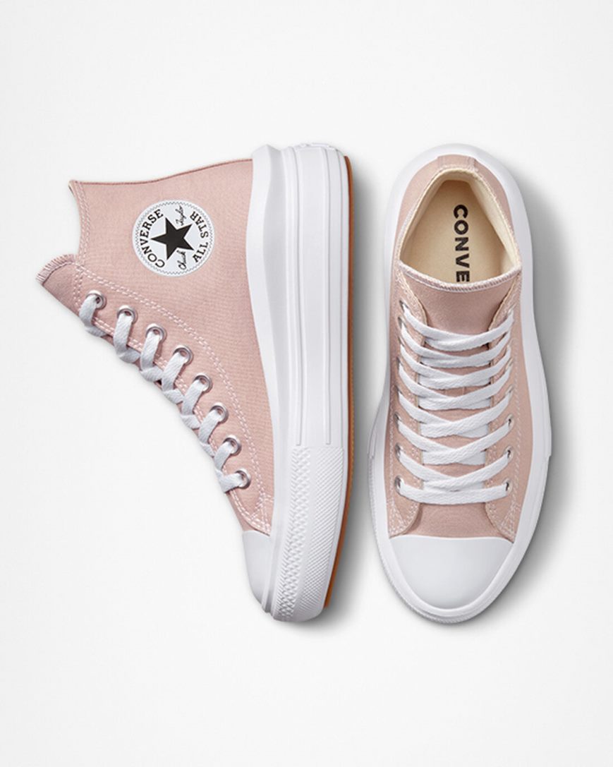 Sapatos Plataforma Converse Chuck Taylor All Star Move Seasonal Color Cano Alto Feminino Cinzentas Branco | PT C059T38